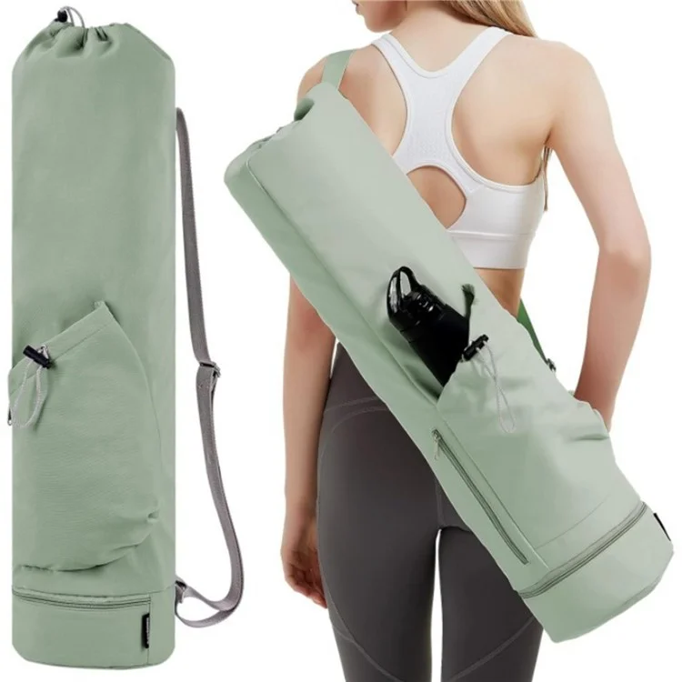 30L Large Capacity Portable Yoga Mat Storage Bag with Bottle Pocket and Wet Compartment - Green