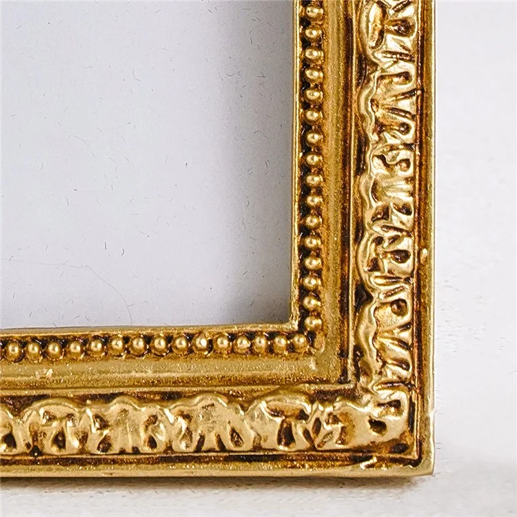 8 Inch European Style Golden Arch Resin Photo Frame for Picture Display Tabletop Decoration