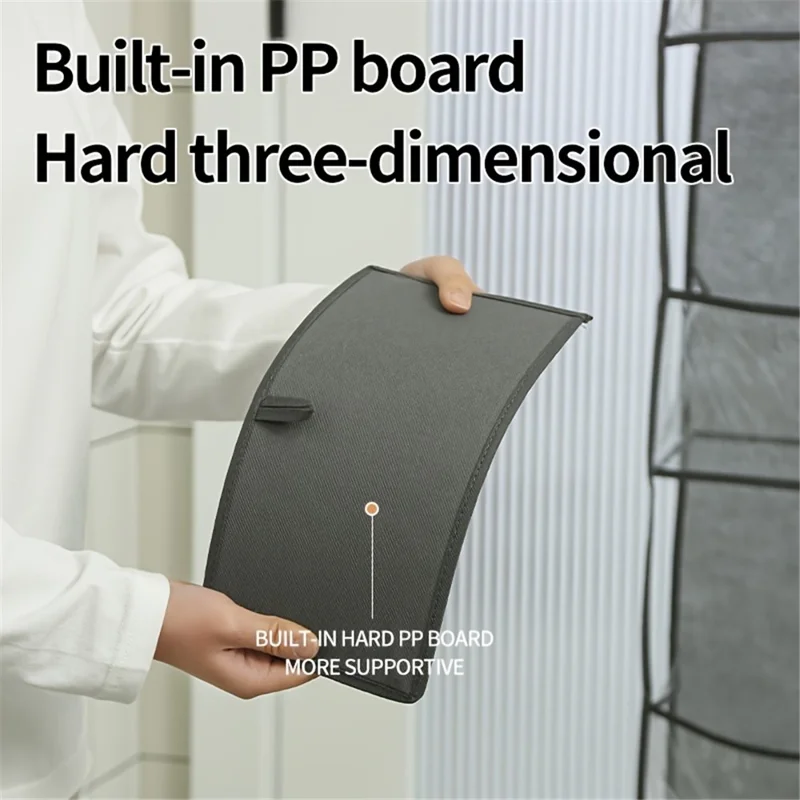 Non-woven Fabric 6 Layer Storage Bag Wall Door Back Hanging Underwear Handbag Toy Organizer - Grey