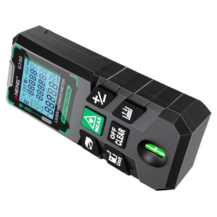 ANENG G100 Portable Handheld Laser Rangefinder 100m Measuremen Range Green Beam Laser Distance Measure Tool