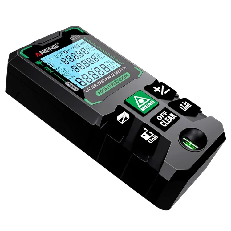 ANENG G70 Laser Portátil Medidor de Distância Portátil 70m Faixa de Medição Feixe Laser Verde Ferramenta de Medição de Distância