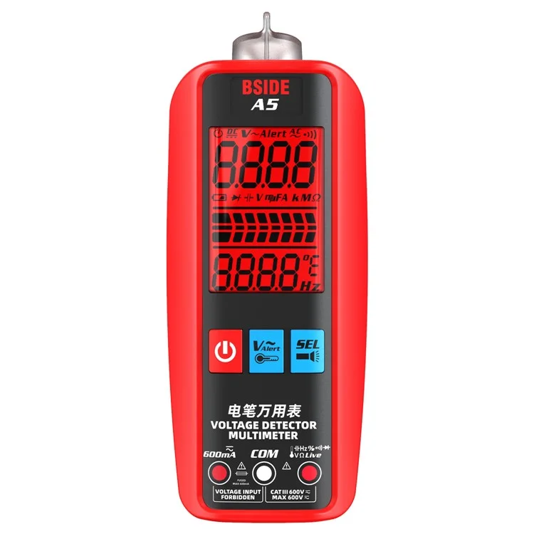 BSIDE A5 Smart Digital Multimeter Profesional AC DC Current VFC NCV Live Wire Ohm Diode Voltage Detector Meter