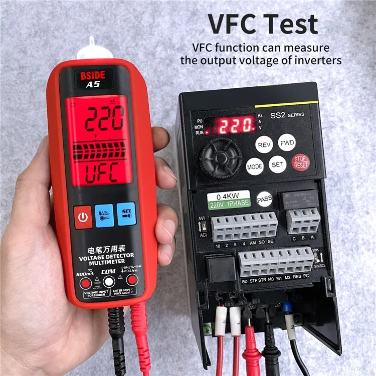 BSIDE A5 Smart Digital Multimeter Profesional AC DC Current VFC NCV Live Wire Ohm Diode Voltage Detector Meter