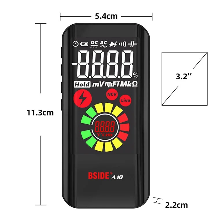 Bside A10 Digital Smart Multimeter NCV Voltmeter AC AC / Измерение Емкости Напряжения Постоянного Напряжения