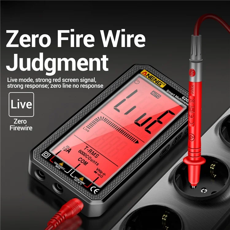ANENG 620A Large Screen Digital Multimeter Voltage Current Resistance Tester - Black