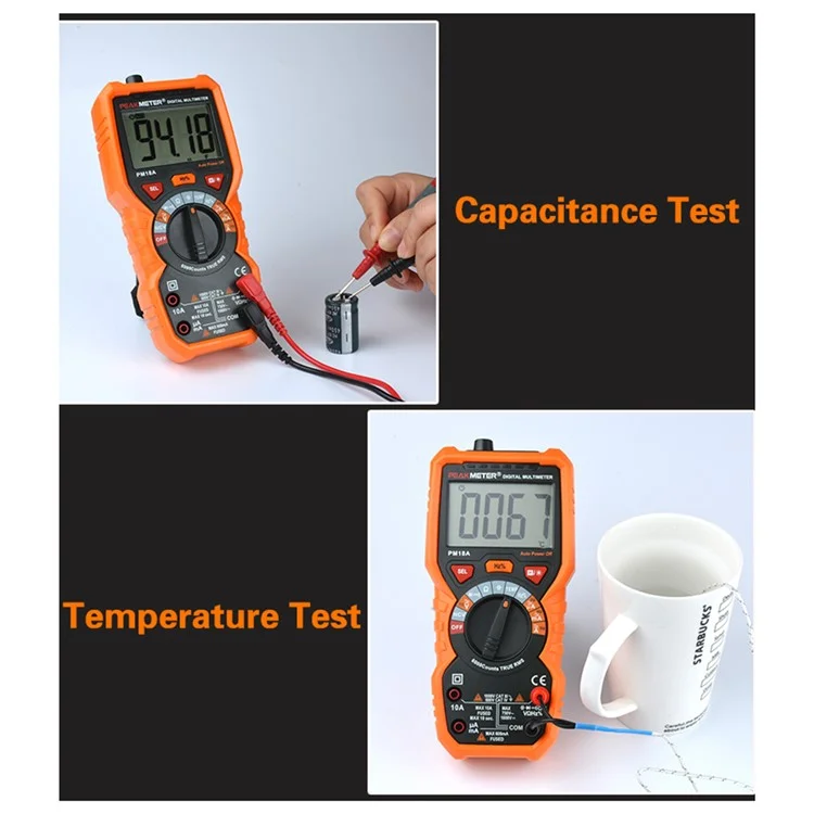 PEAKMETER PM18A Multimeter High-Precision Fully Automatic Digital Display Electrician Multimeter