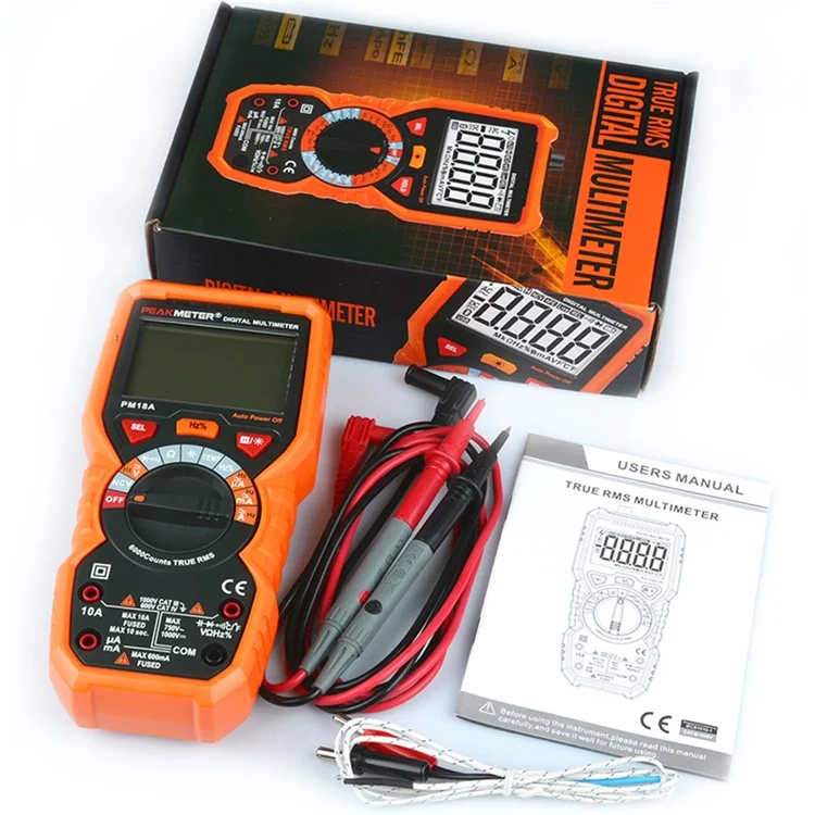 PEAKMETER PM18A Multimeter High-Precision Fully Automatic Digital Display Electrician Multimeter