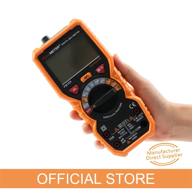 PEAKMETER PM18A Multimeter High-Precision Fully Automatic Digital Display Electrician Multimeter