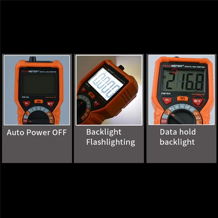 PEAKMETER PM18A Multimeter High-Precision Fully Automatic Digital Display Electrician Multimeter