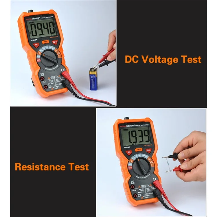 PEAKMETER PM18A Multimeter High-Precision Fully Automatic Digital Display Electrician Multimeter