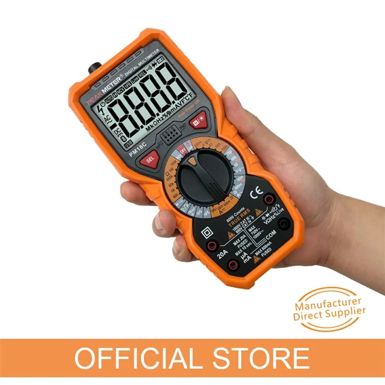 PEAKMETER PM18C Multimeter High-Precision Digital Display Voltage Current Resistance Tester
