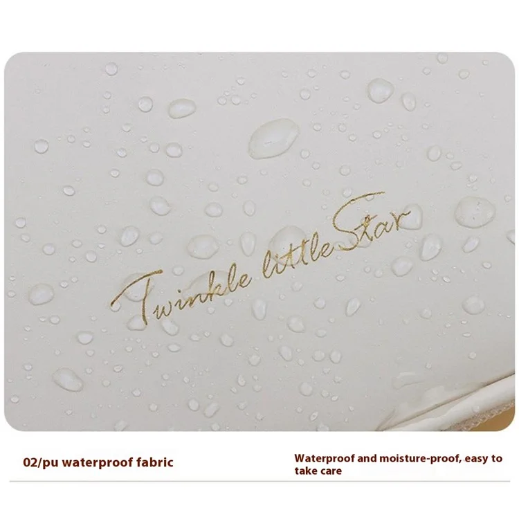 W7PU Portable Sanitary Napkin Storage Bag PU Leather Lipstick Cosmetics Zipper Storage Bag - White