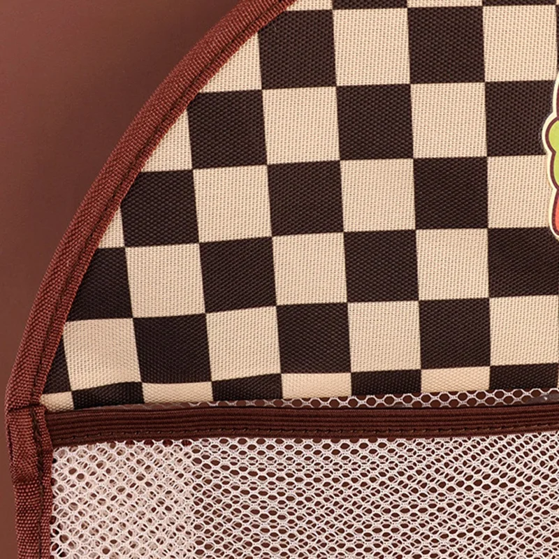 1002 Mesh Hanging Bag Cartoon Dormitory Home Wardrobe Wall Hanging Underwear Storage Bag - Hamburger