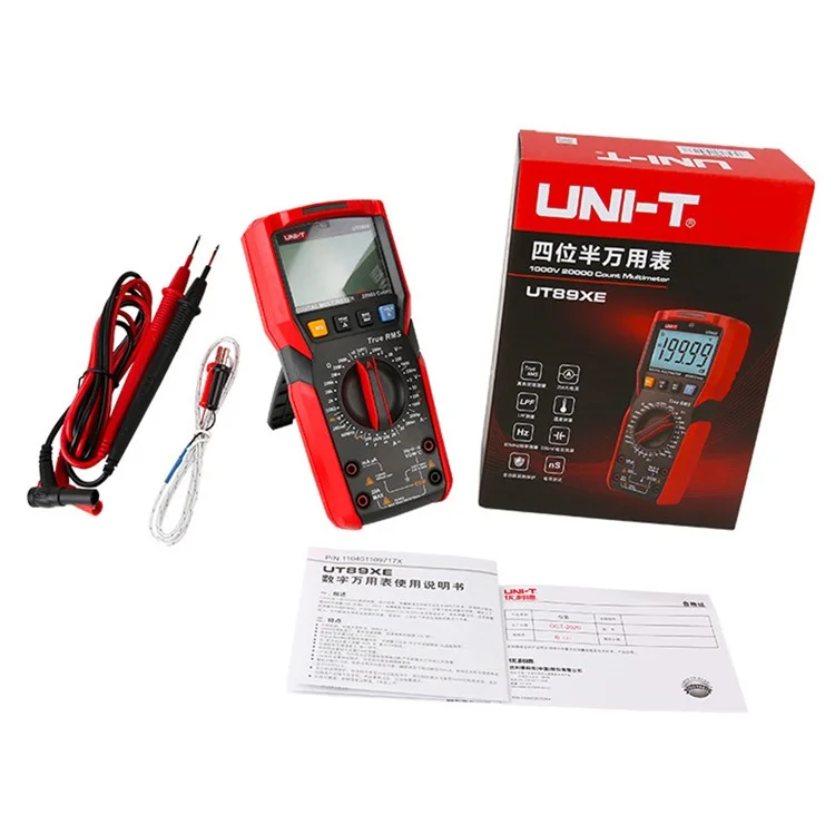 UNI-T UT89XE Digital Multimeter Professional Tester True RMS Manual Range DC AC Voltmeter Ammeter (No Battery)