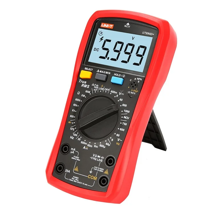 UNI-T UT890D+ Digital Multimeter 6000 Counts True RMS Measurement Tool AC DC Voltage Current Meter (No Battery)