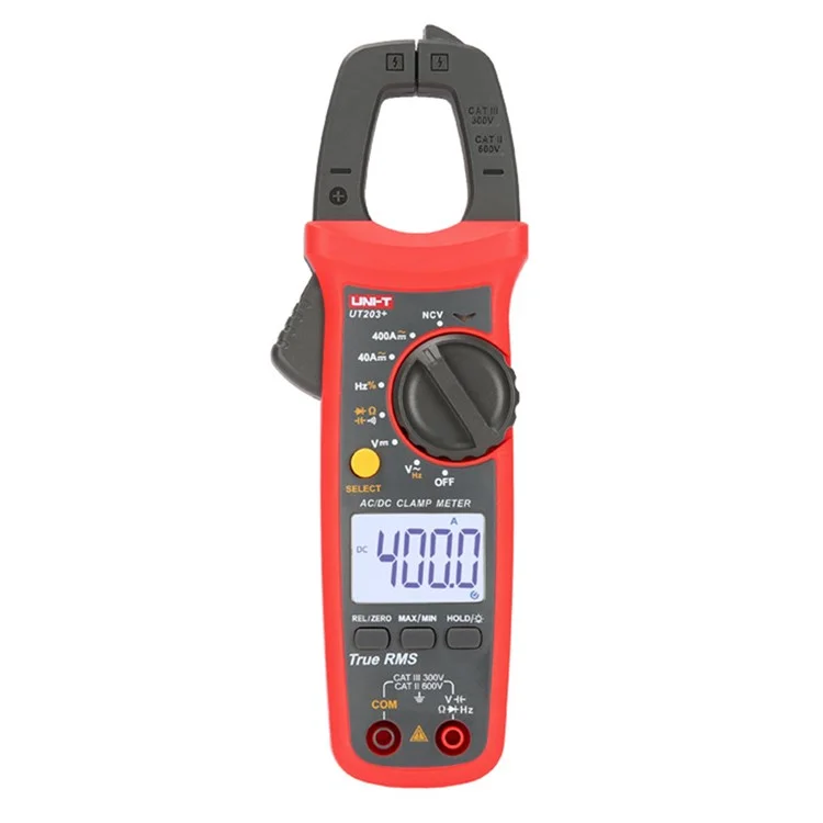 UNI-T Ut203 + Multimètre numérique 400A AC DC mesurant la fréquence, le cycle de service (sans batterie)