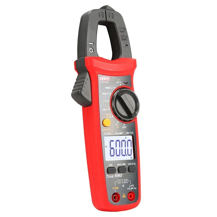 UNI-T UT204+ Digital Multimeter with Auto Range AC DC Current Clamp Meter NCV Measurement Tool (No Battery)