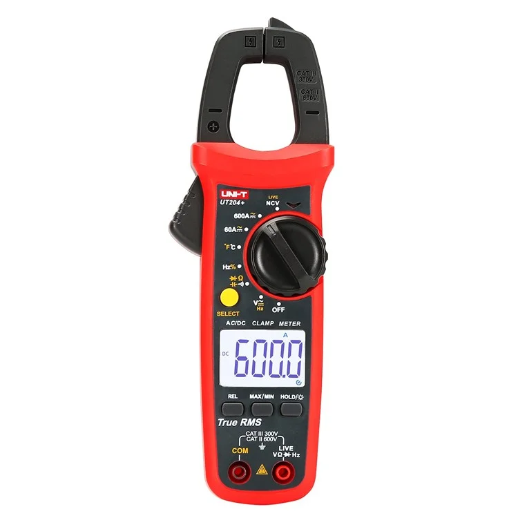 UNI-T UT204+ Digital Multimeter with Auto Range AC DC Current Clamp Meter NCV Measurement Tool (No Battery)