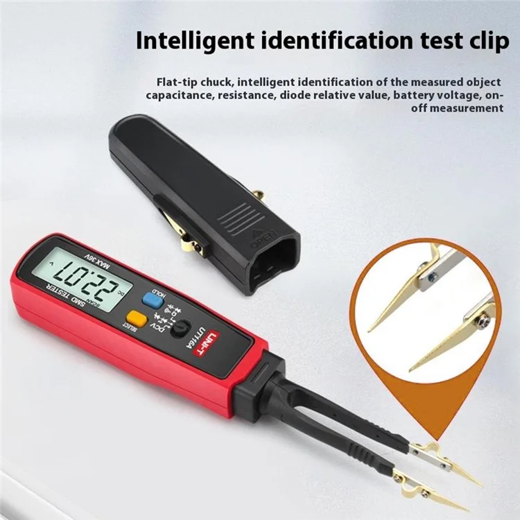 UNI-T UT116A 3000 Count Digital Tweezers Smart SMD Tester LED Diode Electronic Component Multimeter (No Battery)