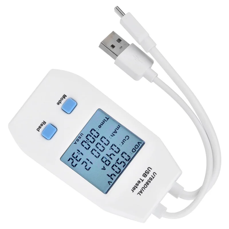 UNI-T UT658DUAL LCD USB Type C  /  Type-A Digital Tester Power Voltage Amps Meter Current Testing Tool (No Battery)