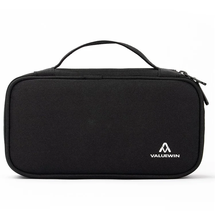 VALUEWIN MD089 Digital Accessories Pouch Data Cable Power Bank Storage Case Phone Mouse Carrying Bag, Size: S - Black