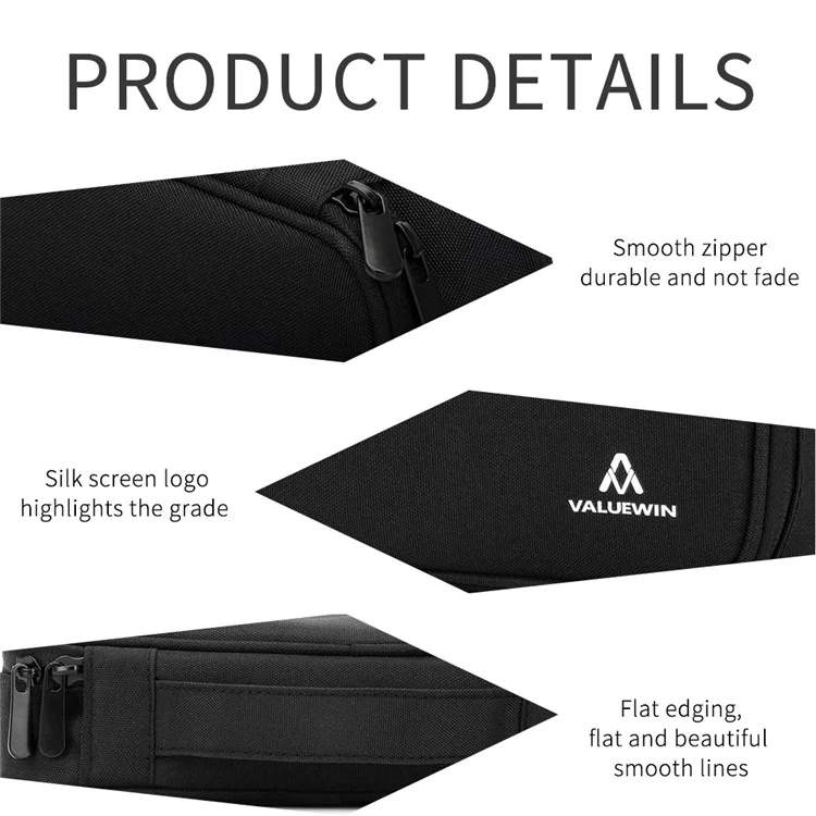 VALUEWIN MD089 Digital Accessories Pouch Data Cable Power Bank Storage Case Phone Mouse Carrying Bag, Size: S - Black