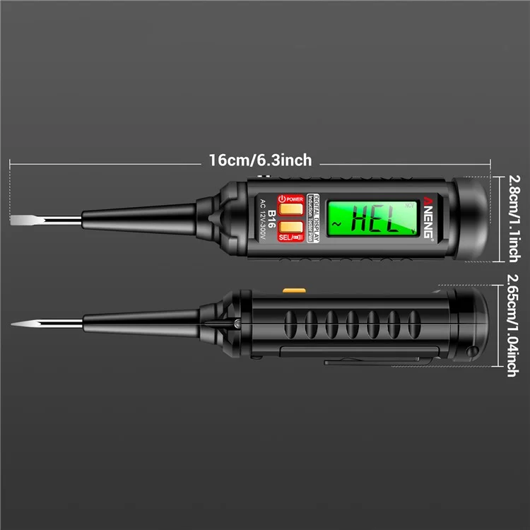 ANENG B16 Digital Display Voltage Test Pen LCD Screen Zero Fire Wire Recognition Tool