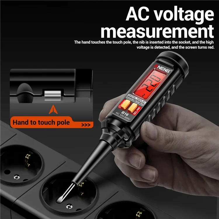 ANENG B16 Digital Display Voltage Test Pen LCD Screen Zero Fire Wire Recognition Tool