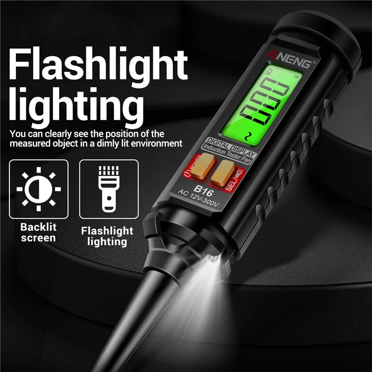 ANENG B16 Digital Display Voltage Test Pen LCD Screen Zero Fire Wire Recognition Tool