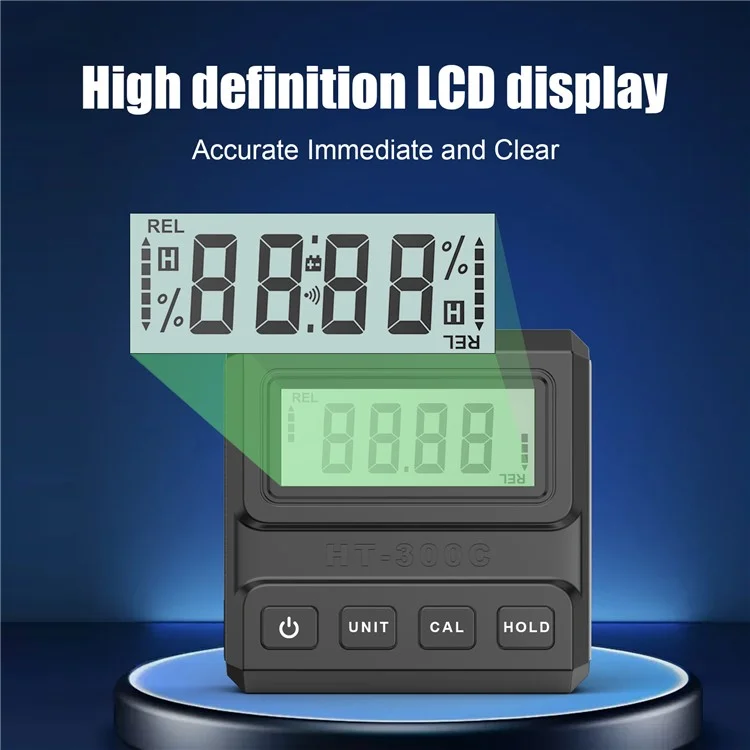 HT-300C Inclinómetro digital magnético con pantalla, nivel, transportador de ángulos, regla de 90 grados
