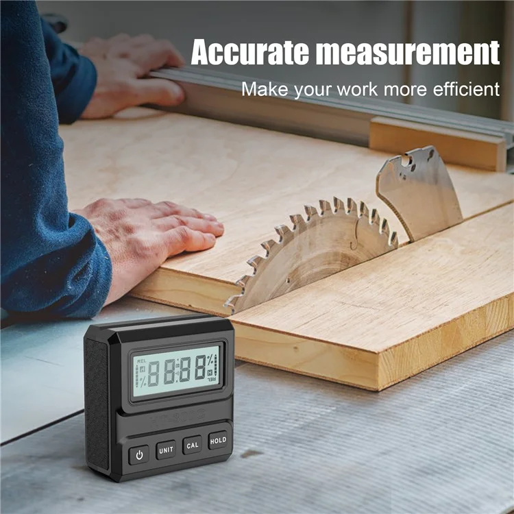 HT-300C Inclinómetro digital magnético con pantalla, nivel, transportador de ángulos, regla de 90 grados