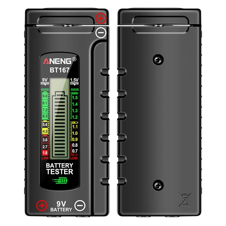 ANENG BT167 Battery Power Tester Analog Bar Display AA AAA Lithium Battery Capacity Tester