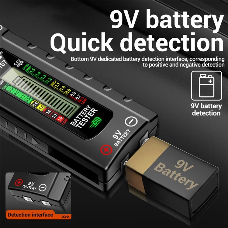 ANENG BT167 Battery Power Tester Analog Bar Display AA AAA Lithium Battery Capacity Tester