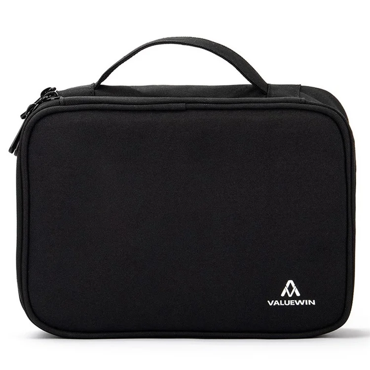Valorwin Md090 Cabine de Cabos de Energia Banco de Armazenamento Case de Acessórios Digitais Bolsa Phone Phone Mouse Bolsa de Transporte, Tamanho: L - Preto