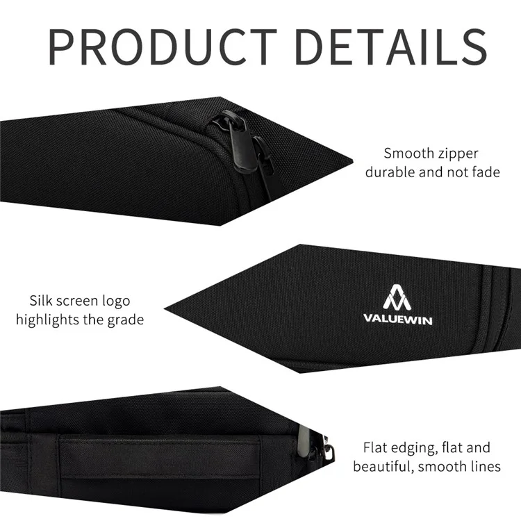 Valorwin Md090 Cabine de Cabos de Energia Banco de Armazenamento Case de Acessórios Digitais Bolsa Phone Phone Mouse Bolsa de Transporte, Tamanho: L - Preto