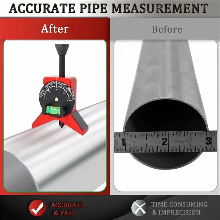 Pipe Center Marker - Pipe Center Locator with Magnet for Accurate Alignment