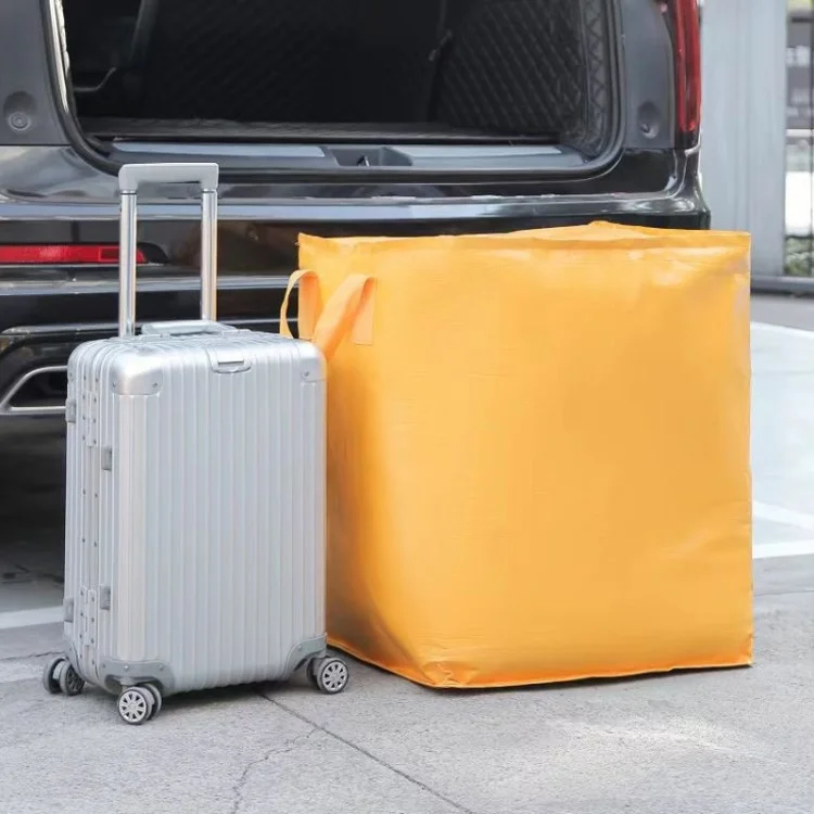 180L Large Capacity Moving Storage Bag Waterproof Oxford Cloth Organizer for Clothes Toys Bedding - Grey