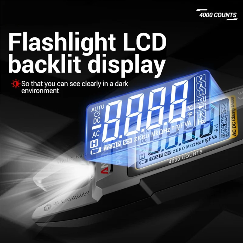 ANENG PN129 U-Shaped Digital Multimeter 4000 Counts DC / AC Voltage Current Tester