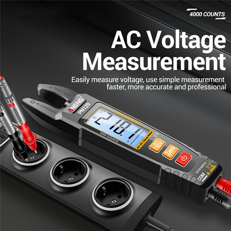 ANENG PN129 U-Shaped Digital Multimeter 4000 Counts DC / AC Voltage Current Tester