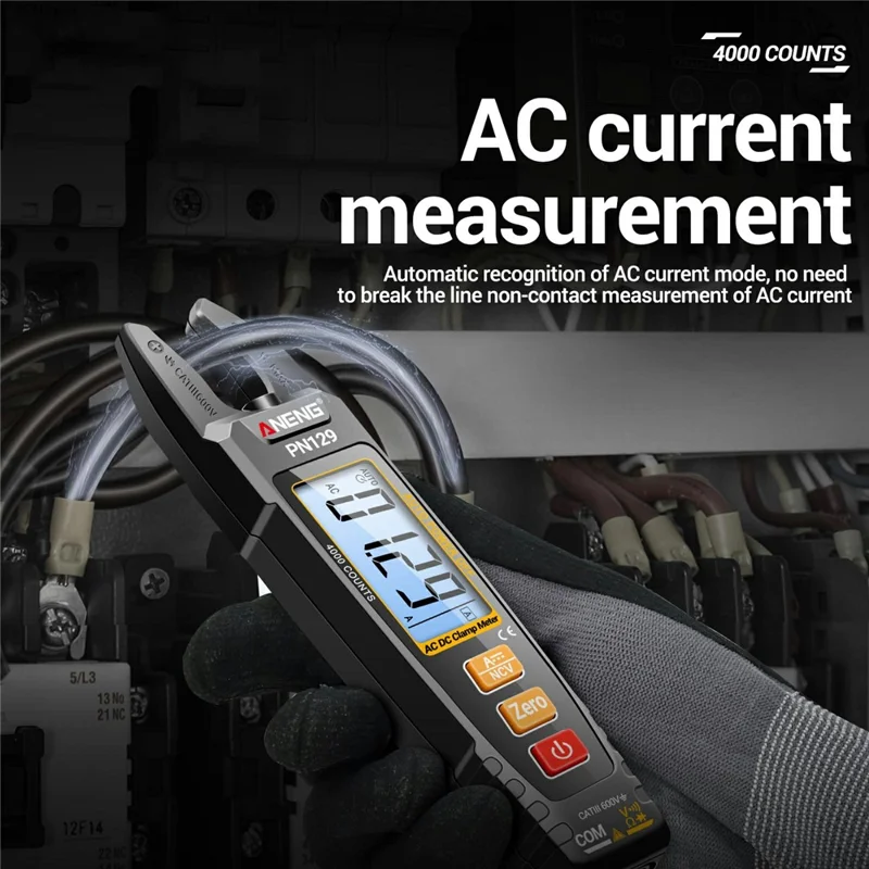 ANENG PN129 U-Shaped Digital Multimeter 4000 Counts DC / AC Voltage Current Tester