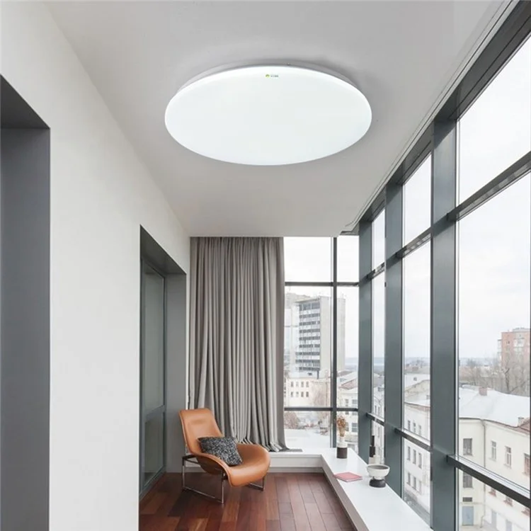 Luminaire de plafond rond de 24 W et 38 cm, lampe LED ultra fine moderne pour chambre, couloir, balcon