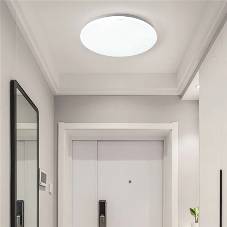 Luminaire de plafond rond de 24 W et 38 cm, lampe LED ultra fine moderne pour chambre, couloir, balcon