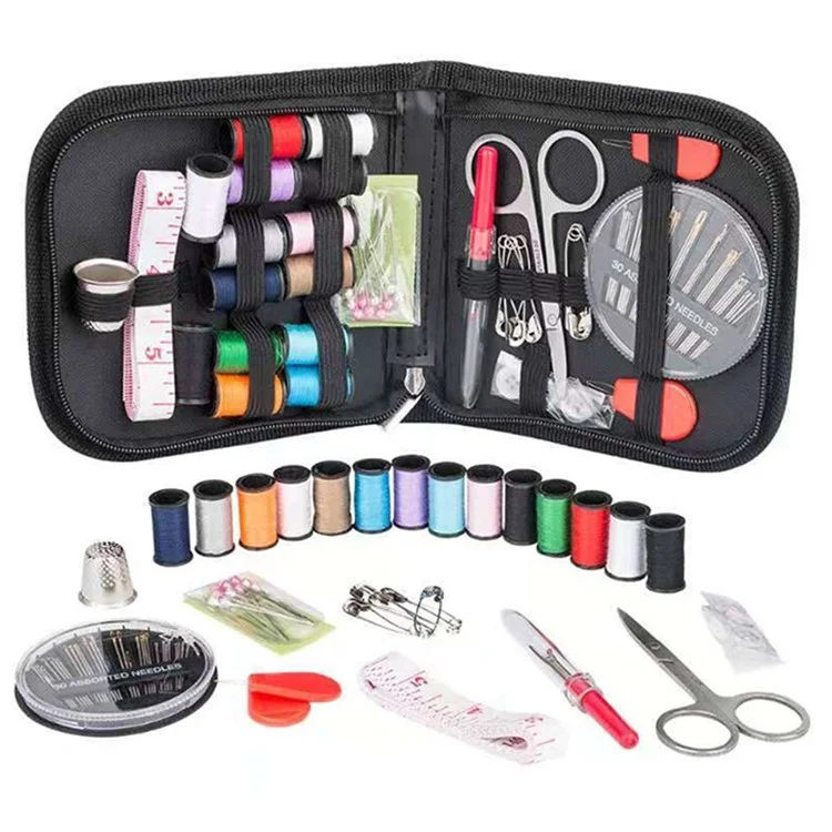 68 pezzi di kit per cucito domestico fai-da-te, set di strumenti per ricamo e lavoro manuale, aghi, fili, forbici