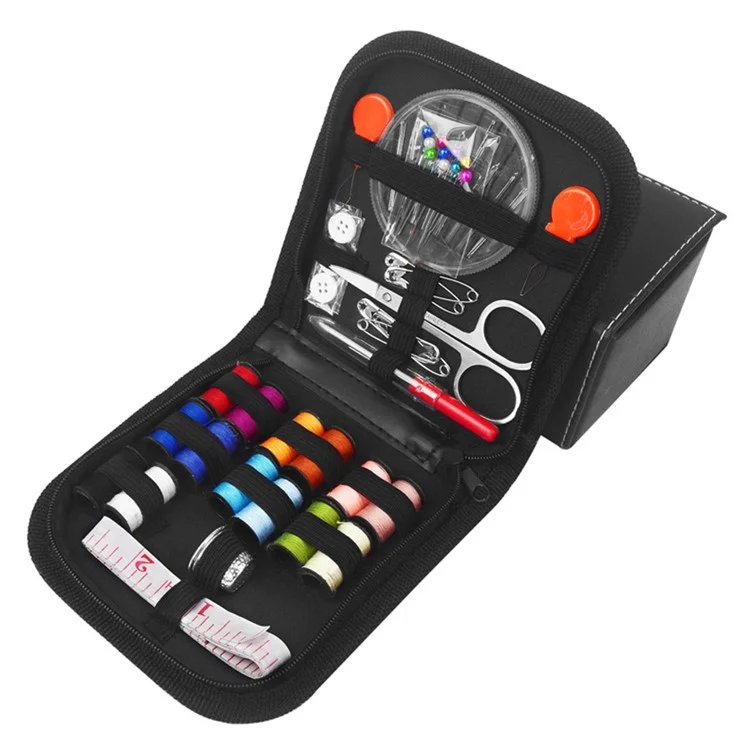 68 pezzi di kit per cucito domestico fai-da-te, set di strumenti per ricamo e lavoro manuale, aghi, fili, forbici