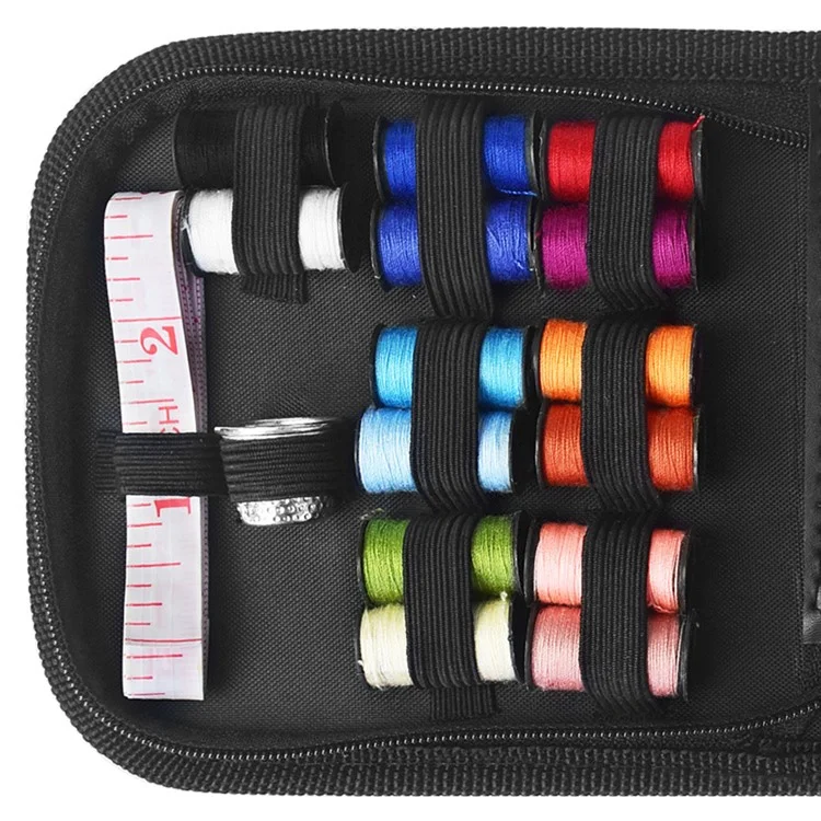68 pezzi di kit per cucito domestico fai-da-te, set di strumenti per ricamo e lavoro manuale, aghi, fili, forbici