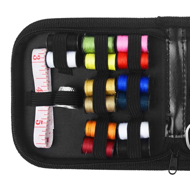 27 pièces Kit de couture ménager DIY Outil de broderie manuelle Ensemble d'aiguilles, de fil et de ciseaux
