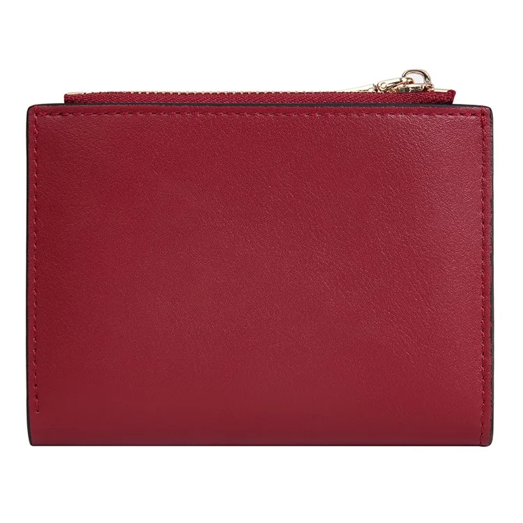 BAELLERRY N5023 Portafoglio Bifold Porta Monete con Cerniera Porta Carte Multiplo - Rosso