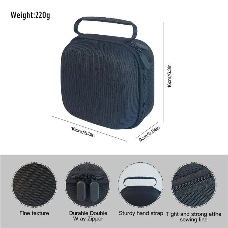 Funda de transporte para Apple Mac Mini M4 con bolsillo de malla, resistente a golpes y bolsa de almacenamiento.