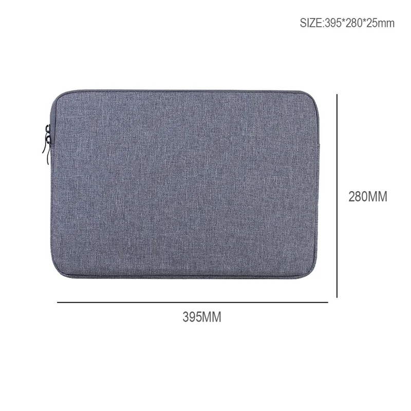 MBR-19005 15.6 Inch Laptop Sleeve Case Nylon Water Resistant Soft Lining Zipper Cover - Navy Blue