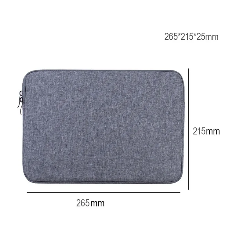 MBR-19005 10.5 inch Laptop Sleeve Bag Lightweight Waterproof Nylon Notebook Carrying Case - Dark Grey